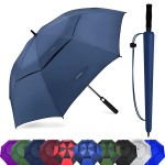 Baraida Golf Umbrella Large 62/68/72 Inch, Extra Large Oversize Double Canopy Vented Windproof Waterproof Umbrella, Automatic Open Golf Umbrella for Men and Women and Family.(72 Inch,Navy Blue)