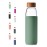 veegoal 18 Oz Borosilicate Glass Water Bottles with Bamboo Lid, BPA-FREE, Non-Slip Silicone Sleeve, and Stainless Steel Leak Proof Lid - Reusable Glass Bottle for Men and Women