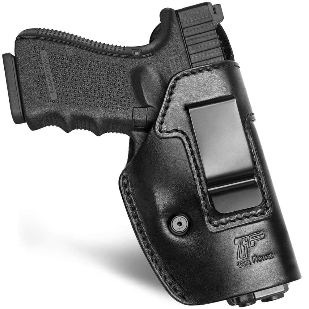 Full Grain Leather Holster Compatible with Glock 43/ 43X/ M&P Shield Plus/Sig P365/ P365XL/ Hellcat/Walther PPS M2 and More, Fits Most Subcompact Pocket Handguns