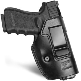 Full Grain Leather Holster Compatible with Glock 43/ 43X/ M&P Shield Plus/Sig P365/ P365XL/ Hellcat/Walther PPS M2 and More, Fits Most Subcompact Pocket Handguns