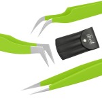 SIVOTE Lash Tweezers for Eyelash Extensions for Volume, Isolation & Classic Lashes, 3 Pack, Green