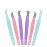 SIVOTE Lash Tweezers for Eyelash Extensions, Set of 6 - Volume, Volume Boot, Slim 90 Degree Tweezers with Fiber Tips in Pastel Colors, Ideal for Mega, Volume & Russian Lashes - Includes Leather Pouch