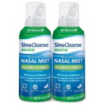 SinuCleanse Allergy & Sinus Sterile Saline Nasal Spray, Ultra Fine Mist, Instantly Moisturizes & Relieves Severe Nasal Congestion Due to Allergies, 4.6 Oz (2 Pack), Made in USA