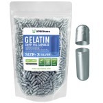 XPRS Nutra Size 3 Empty Capsules - 1000 Count Empty Gelatin Capsules - Pills DIY Capsule Filling - Pure Bovine Pill Gel Caps for Do-It-Yourself Supplements (Silver)