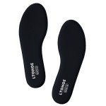 LTOHOE Memory Foam Insoles for Women, Replacement Shoe Inserts for Running Shoes, Hiking Shoes, Sneaker, Cushion Shoe Insoles Shock Absorbing for Foot Pain Relief, Comfort Inner Soles 8mm Black US 9.5