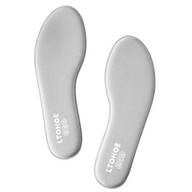 LTOHOE Memory Foam Insoles for Men, Replacement Shoe Inserts for Running Shoes, Hiking Shoes, Sneaker, Cushion Shoe Insoles Shock Absorbing for Foot Pain Relief, Comfort Inner Soles Men 8mm Gray US 8