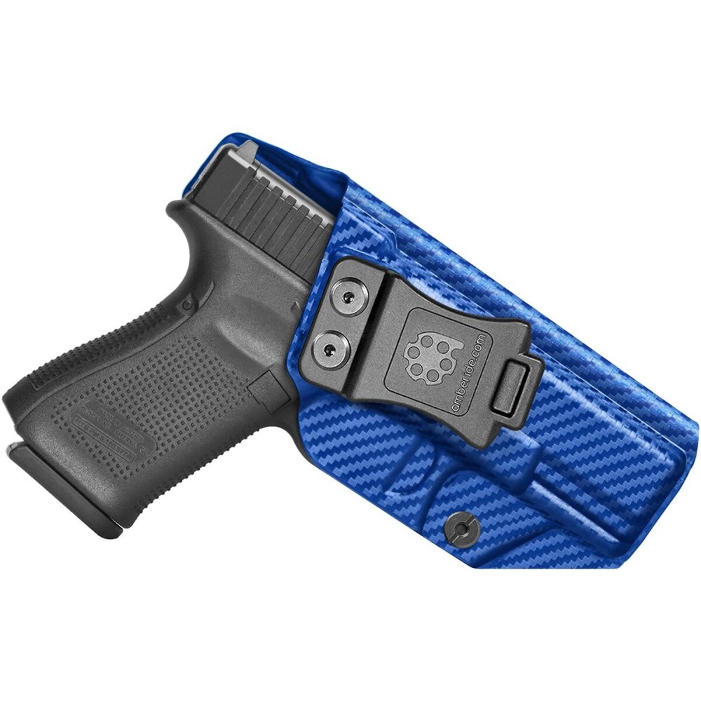 Glock19 19X 44 45 23 32 Holster IWB OWB Kydex Holster Custom Fit: Glock 19 19X 44 45 23 32 (Gen 1-5) Pistol - Inside Waistband Concealed Carry - Adj. Cant & \'Posi-Click\' Retention - No Wear No Jitter
