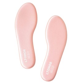 LTOHOE Memory Foam Insoles for Women, Replacement Shoe Inserts for Running Shoes, Hiking Shoes, Sneaker, Cushion Shoe Insoles Shock Absorbing for Foot Pain Relief, Comfort Inner Soles 8mm Pink US 8