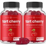 NutraChamps Tart Cherry Gummies - 3000mg Tart Cherry Extract with Celery Seed - Uric Acid Cleanse Supplement - Antioxidant, Joint Comfort, Flexibility, Immune Health, Sleep - 60 Vegan Gummies (2-Pack)