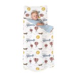 JumpOff Jo Extra Long Nap Mat for Kids - Cozy Kids Rest Mat with Removable Pillow and Ultra Soft Blanket for Preschool, Daycare, and Sleepovers - Travel, Take Flight