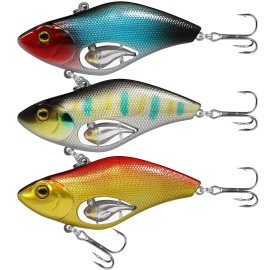 TRUSCEND Fishing Lures Lipless Crankbaits, Crank Baits for Bass Fishing All Water Layers, Swimbait for Bass Walleye Pike, Bass Baits Lures Kit for Freshwater or Saltwater, Fishing Plugs Gifts for Men