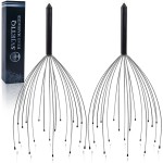 Svjetiq 2 Pack Head Massager Scalp Massager 20 Fingers Handheld Scalp Scratcher Head Scratcher Stress Relax for Deep Relaxing, Christmas Gift Stocking Stuffers for Men Women Adults