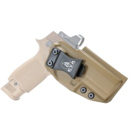 CYA Supply Co. Base Optics Ready (Flat Dark Earth) Inside Waistband Holster Concealed Carry IWB Veteran Owned Company Fits Sig Sauer P320 Compact/Carry & M18