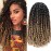 8 Packs Passion Twist Hair 12 Inch Pre-twisted Passion Twist Crochet Hair Pre-looped Crochet Braids for Women Passion Twists Braiding Hair Synthetic Hair Extensions(12Strands/Pack; 1B/30/27)
