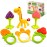 Silicone Baby Teethers - Freezer Safe Teething Toys for Infants 0-6 Months - 6 Pack