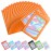 Funfery 100 pcs Orange Smell Proof Mylar Holographic Bags Packaging Bags,Clear Seal Resealable Odor Proof Bag Foil Pouch Zipper Bag for Food Storage,Gloss,Lash Packing for Small Business(3x4.7In)