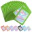 Funfery 100 pcs Green Smell Proof Mylar Holographic Bags Packaging Bags,Clear Resealable Odor Proof Bag Foil Pouch Bag for Food Storage,Lipgloss,Jewelry,Eyelash Packaging for Small Business(4x6In)