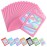 Funfery 100 pcs Pink Smell Proof Mylar Holographic Bags Packaging Bags,Clear Resealable Odor Proof Bag Foil Pouch Bag for Food Storage,Lipgloss,Jewelry,Eyelash Packing for Small Business(3.1x5.1In)