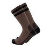 Cerebro Merino Wool Socks for Men, Cushioned Mid-calf Socks Moisture Wicking Men\'s Hiking Socks for Home, Trekking, Outdoors (1Pairs BrownBule)