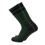 Cerebro Merino Wool Socks for Men, Cushioned Mid-calf Socks Moisture Wicking Men\'s Hiking Socks for Home, Trekking, Outdoors (1Pairs GreenBlack)