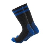 Cerebro Merino Wool Socks for Men, Cushioned Mid-calf Socks Moisture Wicking Men\'s Hiking Socks for Home, Trekking, Outdoors (1Pairs BlackBlue)