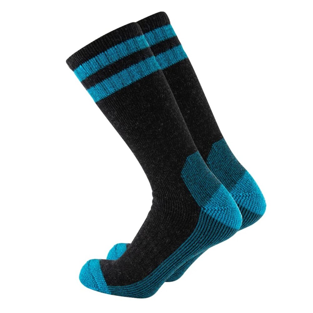Cerebro Merino Wool Socks for Men, Cushioned Mid-calf Socks Moisture Wicking Men\'s Hiking Socks for Home, Trekking, Outdoors (1Pairs Aqua)