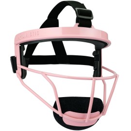 Dinictis Softball Face Mask, Lightweight, Comfortable, with Wide Field Vision, Durable and Safe Face Guards, Premium Protective Softball Fielder\'s Mask-Pink-Child(S)