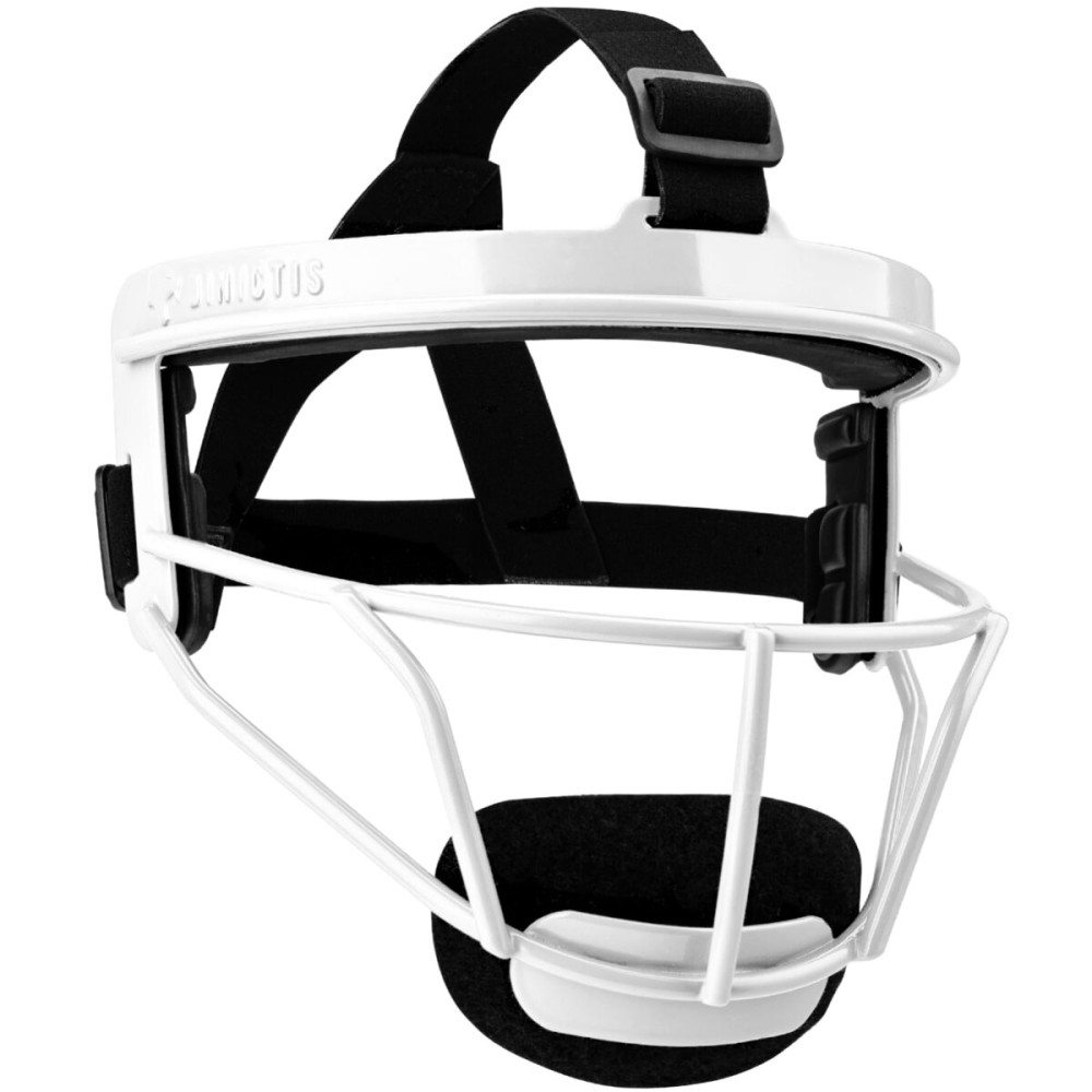 Dinictis Softball Face Mask, Lightweight, Comfortable, with Wide Field Vision, Durable and Safe Face Guards, Premium Protective Softball Fielder\'s Mask-White-Child(S)