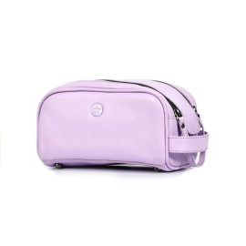 10 Premium Leather Toiletry Travel Pouch With Waterproof Lining | King-Size Handcrafted Vintage Dopp - Kit ~ Gift for Father\'s Day By Aaron Leather Goods