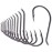Octopus-Hook-Fishing-Beak-Circle-Hooks-Freshwater-Red-Black-100-50 Pack (2-Black, Size:10 100-Pack)