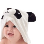 HIPHOP PANDA Hooded Towel - Rayon Made from Bamboo, Bath Towel with Bear Ears for Newborn, Babie, Toddler, Infant - Absorbent Large Baby Towel - Panda, 37.5 x 37.5 Inch