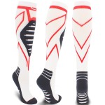 Keskale Compression Socks for Men & Women 20-30 mmHg Knee High (1 Pair) - Best Support for Medical, Athletic, Sports, Travel, Running (White, S/M)