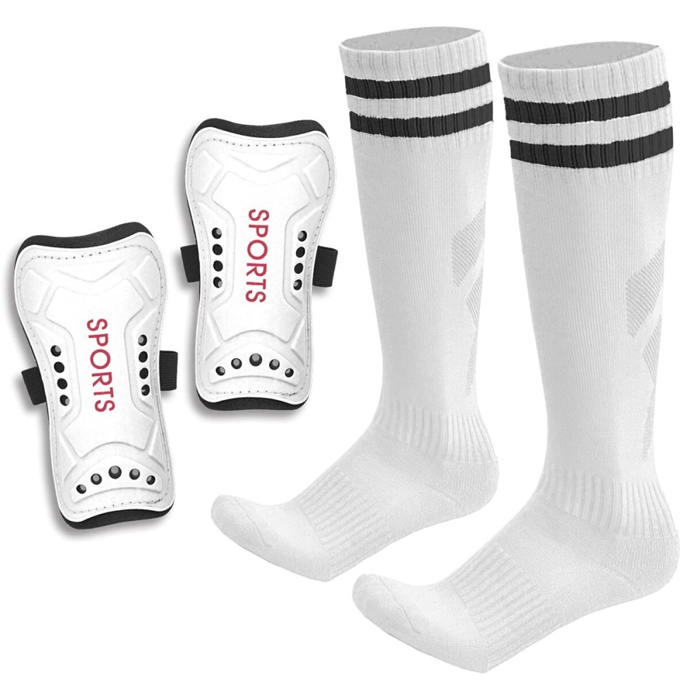AIMISICAR Toddler Kids Youth Soccer Shin Guards and Socks for Boys & Girls (Age 3-5,6-8,8-12,10-14) | Lightweight Breathable Shin Pads & Soccer Socks Combo for Football Games & Training
