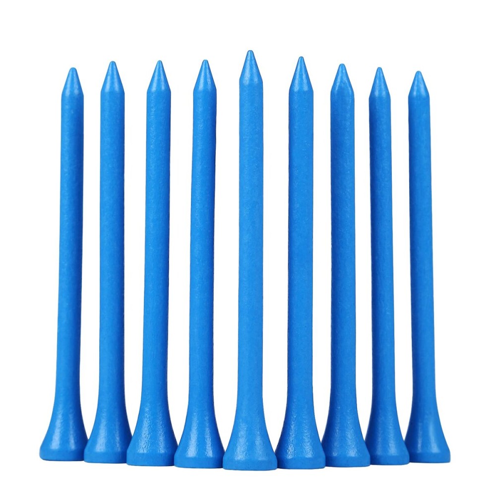 GFGL Golf Tees (Blue) Durable Bamboo Tees 100Pcs 3-1/4 Friendly Biodegradable Material Reduce Friction Side Spin More Stable