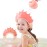 FUSACONY Shower Cap Shield for Kids, Visor Hat for Eye and Ear Protection for 0-9 Years Old Children, Cute Crown Shape Makes the Baby Bath More Fun (Pink)