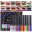 BestLand 12 Colors Matte Liquid Eyeliner Set Rainbow Colorful Neon Eyeliner Pencil Pigmented Waterproof Smudgeproof Long Lasting Gel Eye Liner Christmas Makeup Gift Kit for Women (Set A)