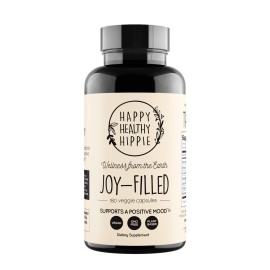 Joy-Filled Mood Support Supplement - 7 Herb Complex w/St. Johns Wort (180 Ct) | Rhodiola Rosea, Eleuthero, Ashwagandha | Stress Relief - Helps Calm The Mind & Body | 100% Plant-Based Happy Pills