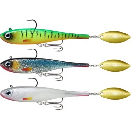 TRUSCEND Pre-Rigged Jig Head Soft Fishing Lures, Paddle Tail Swimbaits for Bass Fishing, Shad or Tadpole Lure with Spinner, Premium Fishing Bait for Saltwater Freshwater, Trout Crappie Fishing