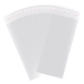 Self Sealing Cellophane Bags,4x9 Inch Clear Resealable Cellophane Bags Self Adhesive for Packaging Gifts, Products,100 Pcs