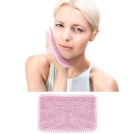 Gel Beads Ice Pack Ice Bag with Strap-Reusable Hot & Cold Pack Compress Therapy for Pain, Swelling,Injuries of Knee, Shoulder, Foot, Back, Ankle, Neck, Hip, Elbow (1Pcs,Pink)