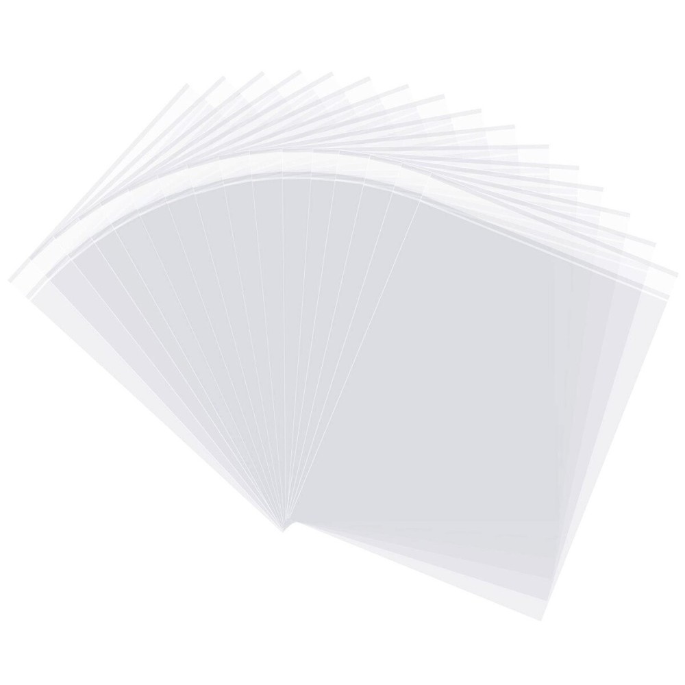 7x10 Inch Clear Resealable Cellophane Bags Self Adhesive,100 Pcs Self Sealing Cellophane Bags