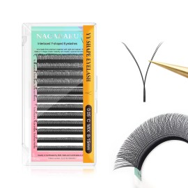 NAGARAKU yy Eyelash Extensions Supplies y lash 0.05mm C curl Mix Tray 8-15mm Premade 4D Easy Fan Russian Volume Cluster Faux Mink Matte 12 rows pre Fanned Wispies Crisscross Eye Lashes