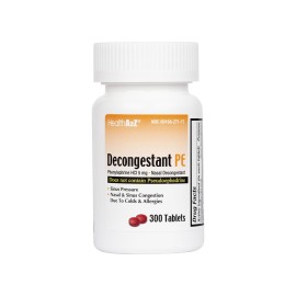 HealthA2Z Decongestant PE | Phenylephrine HCl 5 mg | Nasal & Sinus Congestion Relief Due to Cold & Allergies (300 Count, 5mg)