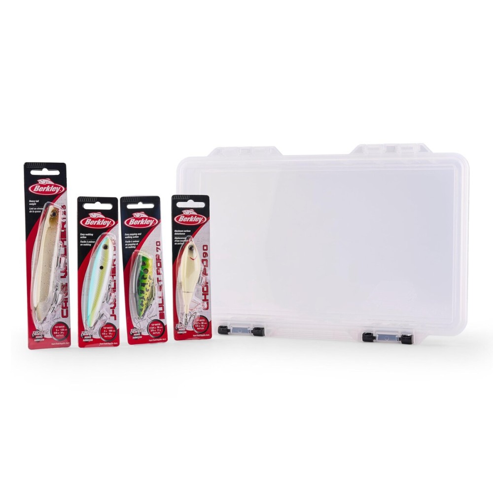 Berkley Choppo Topwater Fishing Lure, Bone, Size 75, Cupped Propeller Tail for Balance of Sound and Spray, Equipped with Sharp Fusion19TM Hook