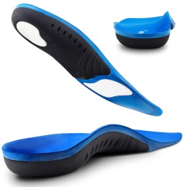 Plantar Fasciitis Insoles, High Arch Support Shoe Inserts Men Women, Orthotics Gel Running Insoles for Flat Feet - Arch Pain - Pronation - Metatarsalgia Pain Relief Heavy Duty Support(Trim to Fit)