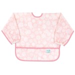 Bumkins Sleeved Bib for Girl or Boy, Baby and Toddler for 6-24 Mos, Essential Must Have for Eating, Feeding, Baby Led Weaning Supplies, Long Sleeve Mess Saving Food Catcher, Soft Fabric, Lace Pink