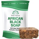 Raw African Black Soap 1lb Bar, for Dry Skin and Skin Conditions, Pure & Natural Ingredients, Imported From Ghana Handcraft Cleanser for Face, Body, and Hair, Vegan & Gentle Skin Care Bar