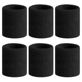 BEACE Sweatbands Sports Wristband for Men & Women - Moisture Wicking Athletic Cotton Terry Cloth Sweatband for Tennis, Basketball, Running, Gym, Working Out