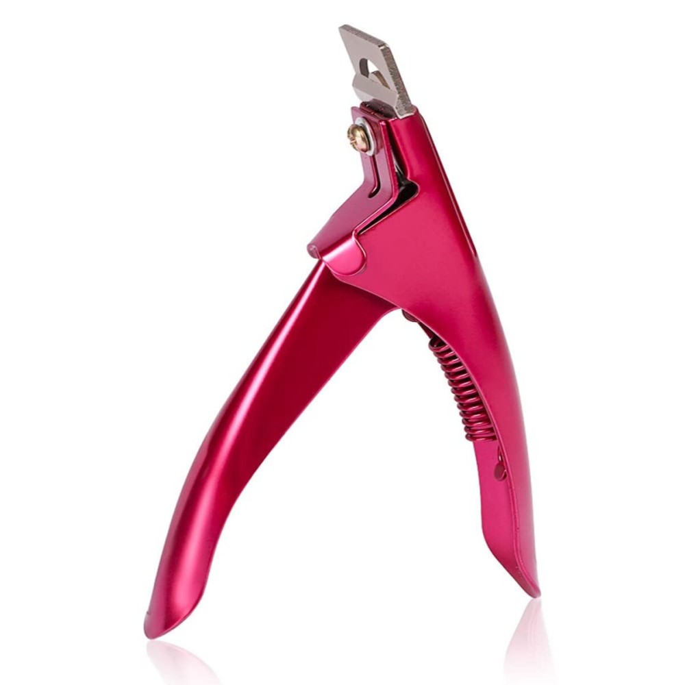 SUMAJU Professional Acrylic False Nail Clippers for Acrylic Nails Nail Tip Cutter Nail Manicure Tool (Rose Red)
