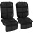 Meolsaek Car Seat Protector for Child Car Seat, Durable 600D Fabric Waterproof Car Seat Cover with Thick Pad Non-Slip Backing (No Imprints) (2 pcs -Black)